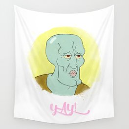 Handsome squidward Wall Tapestry