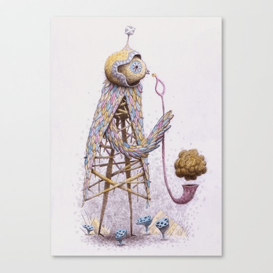 Pipe Bird Canvas Print