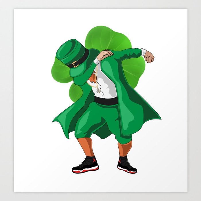 Dab St Patrick Basketball Player Art Print By Alllovelyideas