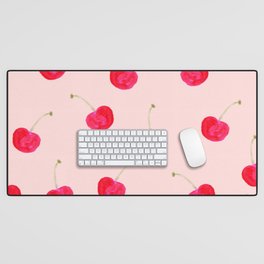 Pink Cherry pattern Desk Mat