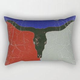 Texas State Flag Longhorn Antique Style Pattern Art Rectangular Pillow