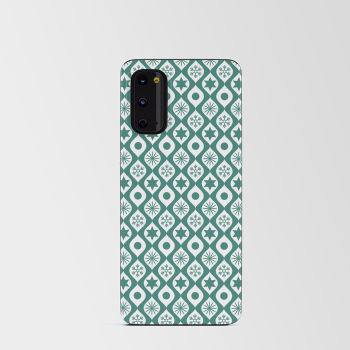 Green Blue Retro Christmas Pattern Android Card Case