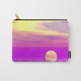 Adrift, Abstract Gold Violet Ocean Carry-All Pouch