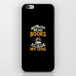 Book Dog Reading Bookworm Librarian Reader iPhone Skin