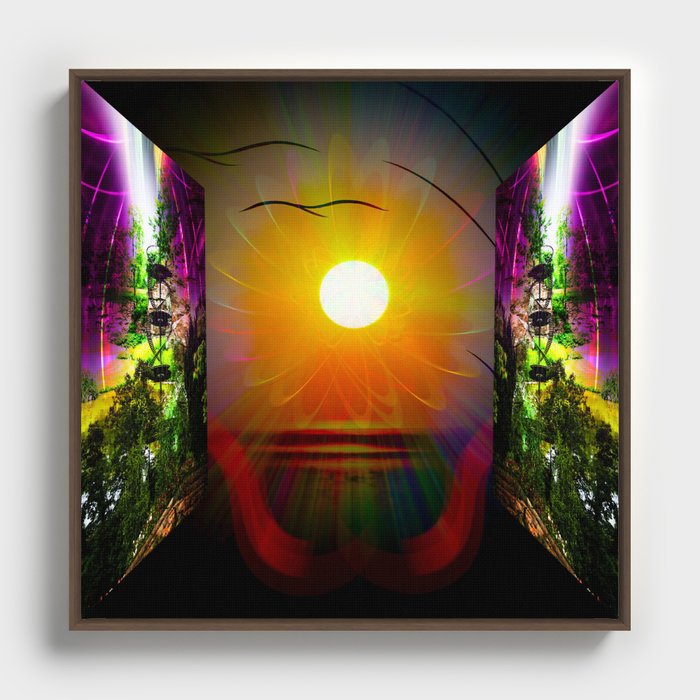 Festival sunrise Framed Canvas