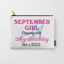 September Girl Birthday Carry-All Pouch