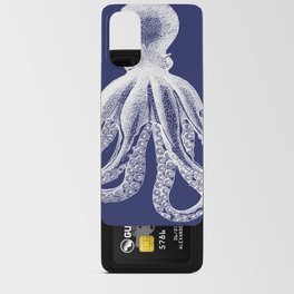Octopus | Vintage Octopus | Tentacles | Navy Blue and White | Android Card Case