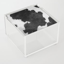 Black and White Cow Skin Print Acrylic Box