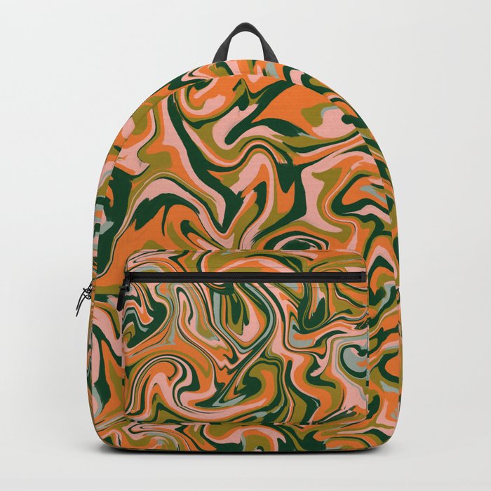 Dreamy Twirl Ocean Trippy Rainbow 1 Backpack