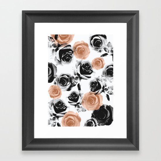 pixel rose Framed Art Print