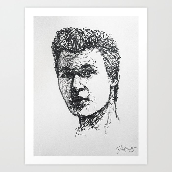 Single Line Scribble Drawing Art Print By Pypahs Art Society6,Line Art Abstract Face Shirt