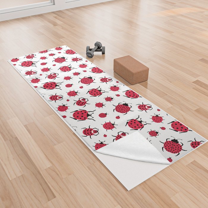 Ladybug Galore Yoga Towel