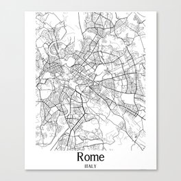 Rome city map Canvas Print