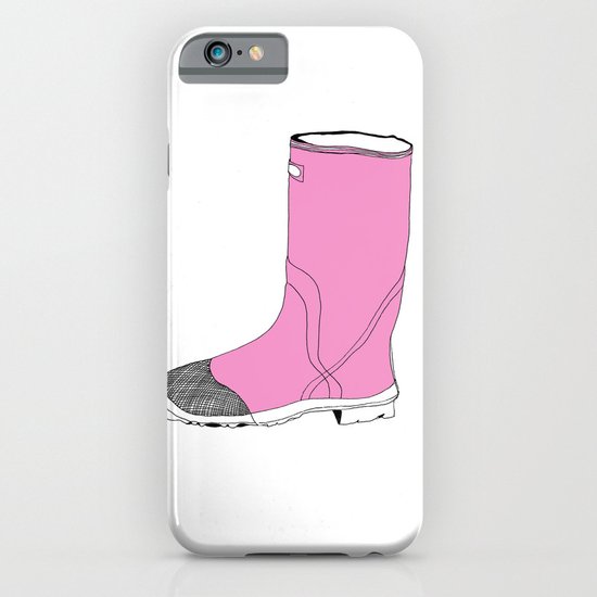 Whimisical Wellie in Pink iPhone & iPod Case