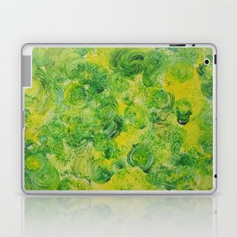 Green and Yellow Swirls in acrylic Laptop & iPad Skin