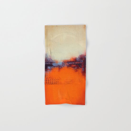 Orange and White Hand & Bath Towel