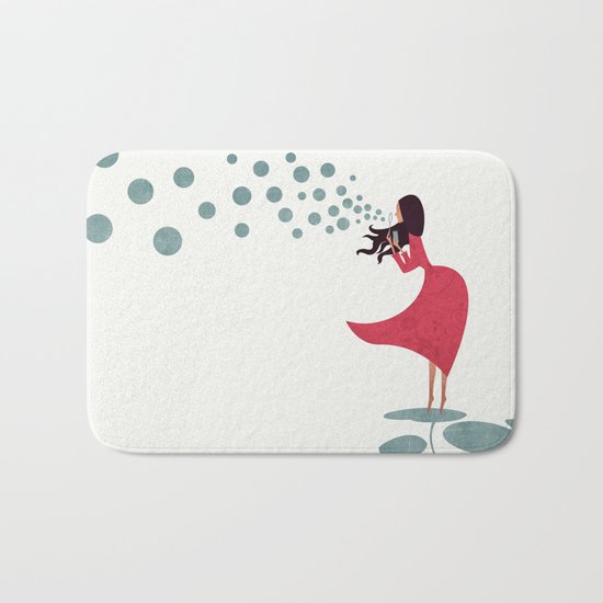I'm bubbling. That state of absolute happiness when you are ready to fly. Bath Mat