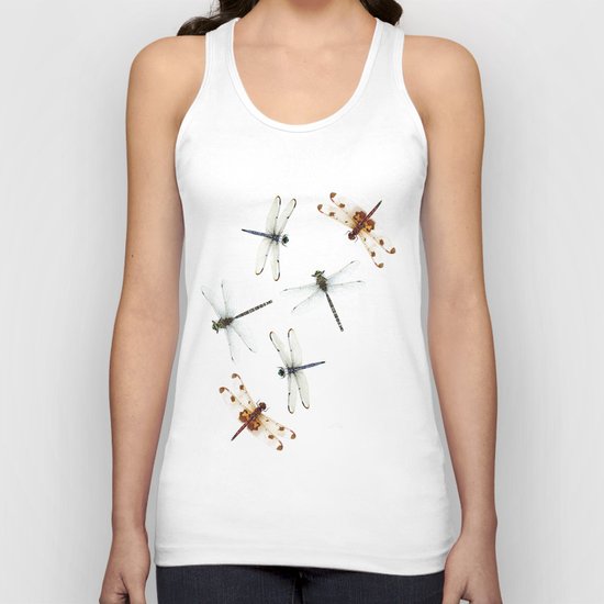 Dragonfly Pattern Unisex Tank Top