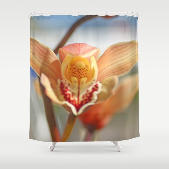 orchid flower ready to fly Shower Curtain