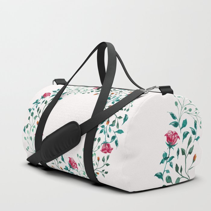 Spring Roses Wreath Pink Blush Duffle Bag