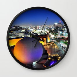 Mexico Photography - Night Life In The City Wall Clock