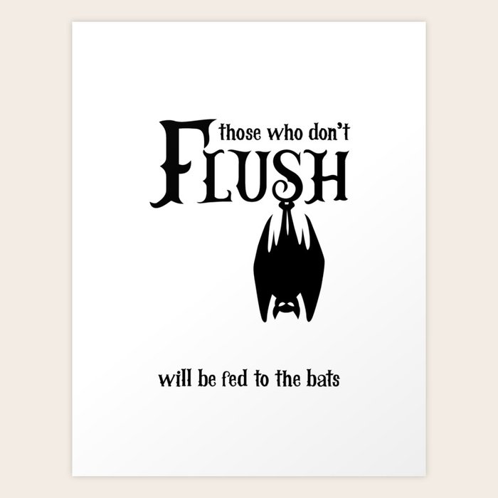 Halloween Bathroom Sign Art Print by Bridget Clammer Design Society6