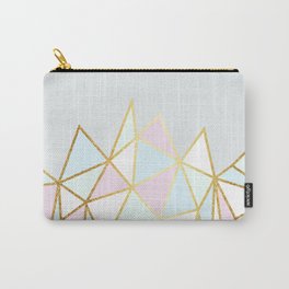 Gold & Pastel Geometric Pattern Carry-All Pouch