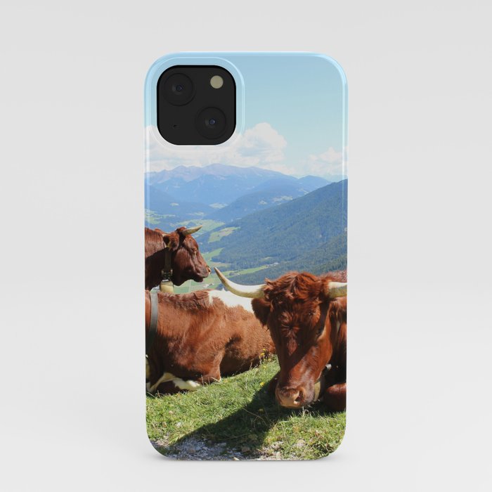 Berglandschaft mit Kuhherde iPhone Case