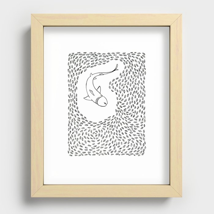 Shark Design Recessed Framed Print