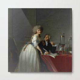 David, Lavoisier and his wife Metal Print