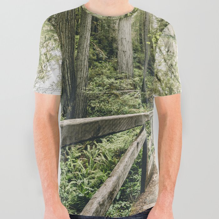 Forest Meditation - Redwood National Park Hiking All Over Graphic Tee