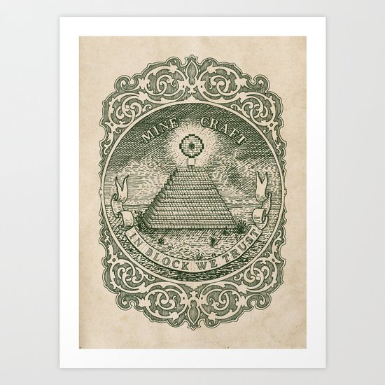 In Block We Trust (Green) Art Print