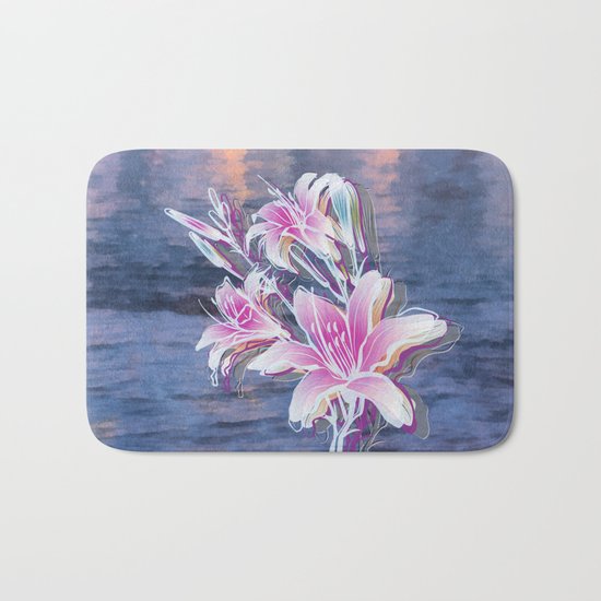 Variation of flowers - Sunset Bath Mat