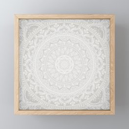 Mandala Soft Gray Framed Mini Art Print