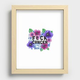 Fuck Cancer - Florals Recessed Framed Print