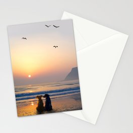 Watching The Sunrise  Stationery Card