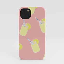Mason Jar Lemonade Pattern iPhone Case