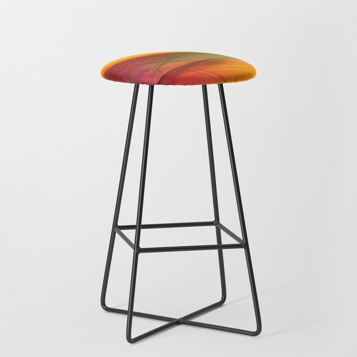 yellow abstract fractal background 3d rendering Bar Stool