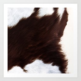Faux Warm Brown Cowhide (Created Digitally) Art Print