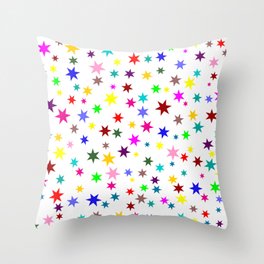 Colorful stars Throw Pillow
