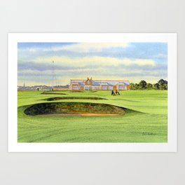 Royal Troon Golf Course 18th And Clubhouse Art Print