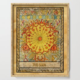 The Sun Vintage Tarot Card Serving Tray