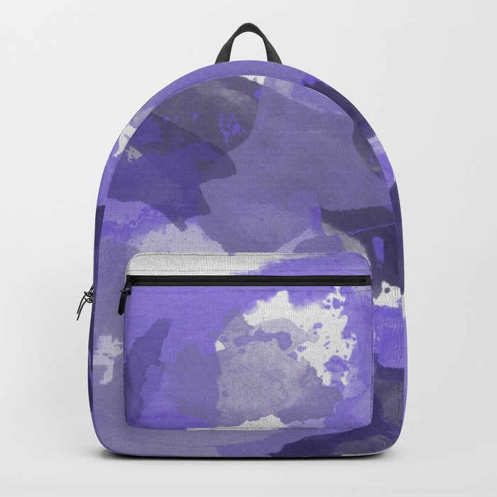 Purple Splatters Watercolor Illustration - Patchy Camo Backpack