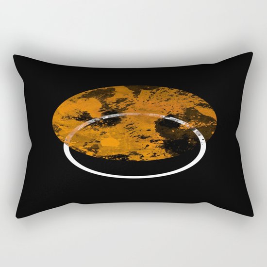 Collusion - Abstract in black, gold and white Rectangular Pillow