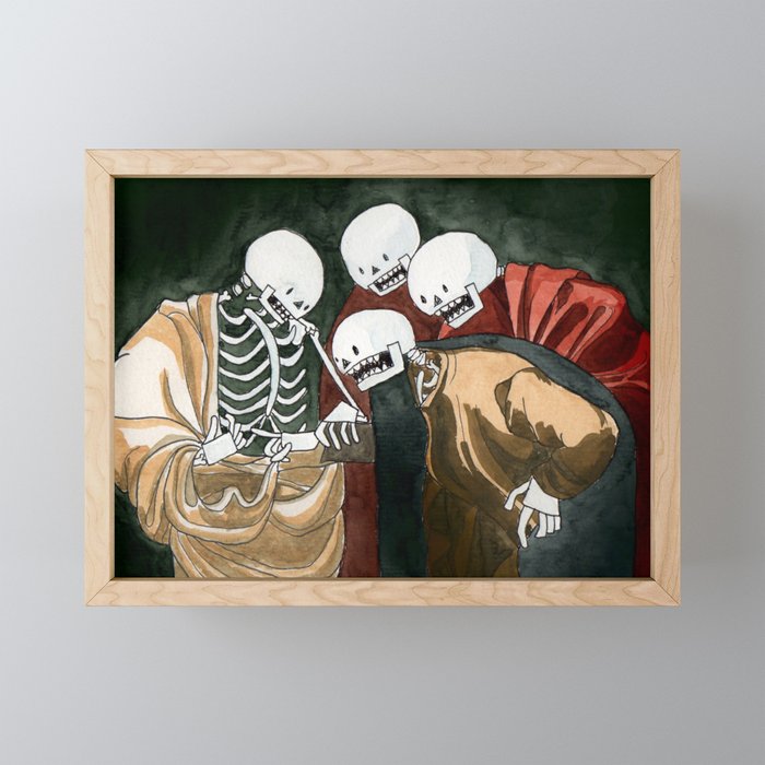 The Incredulity of Saint Thomas - Caravaggio, 1602 Framed Mini Art Print