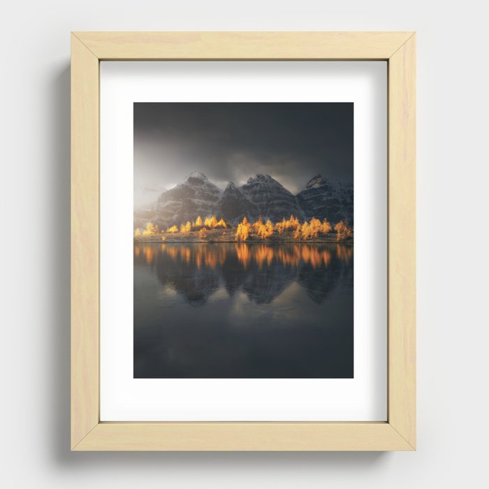 Larch Peaks Recessed Framed Print