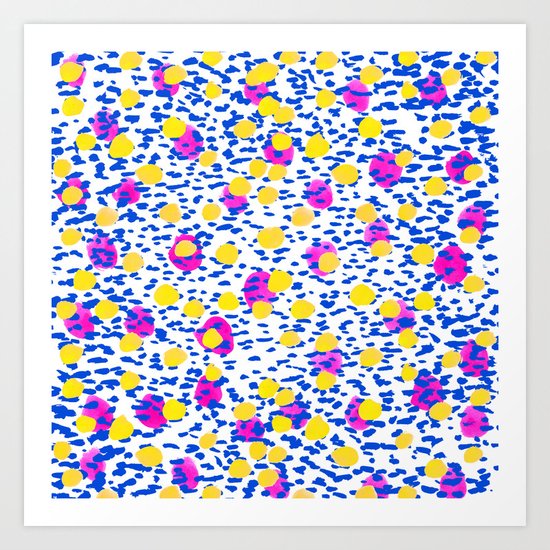 Polka Dot Blue Art Print