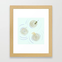 Happy Hour in Blue Framed Art Print