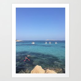 Sardinia Beach With Emerald Water Art Print