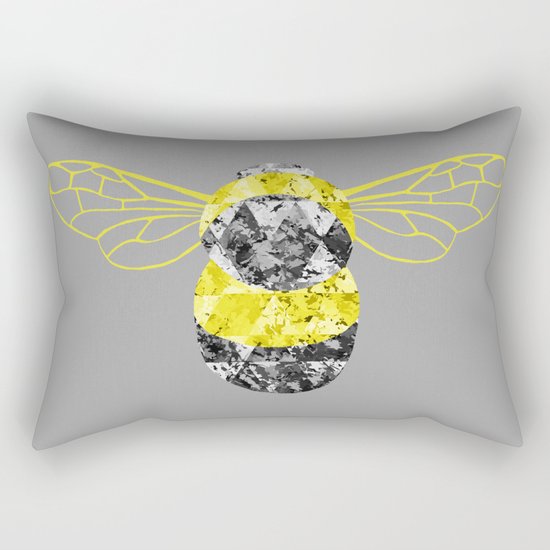 Patchwork Busy Bee Rectangular Pillow